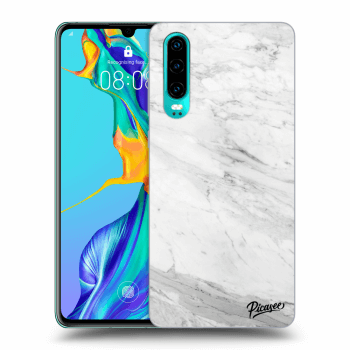 Hülle für Huawei P30 - White marble