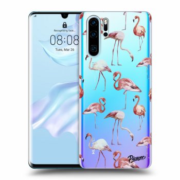 Picasee Huawei P30 Pro Hülle - Transparentes Silikon - Flamingos
