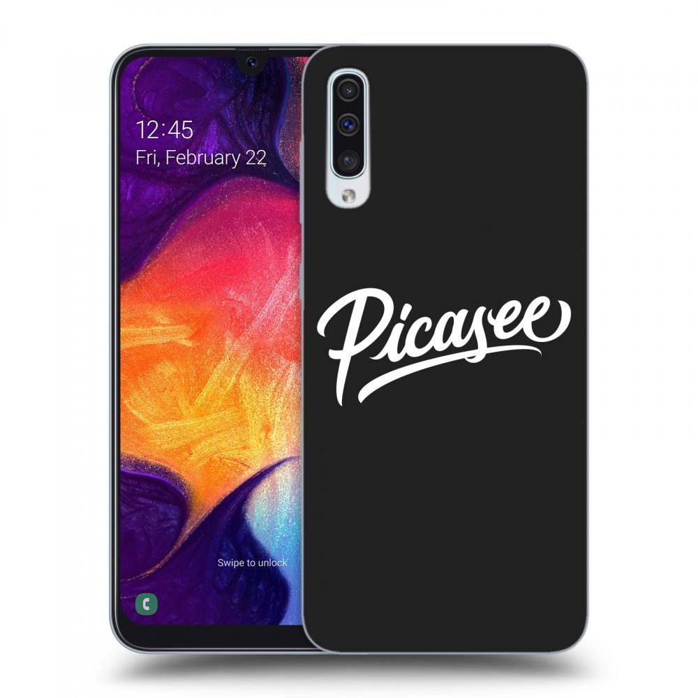 Picasee Samsung Galaxy A50 A505F Hülle - Schwarzes Silikon - Picasee - White