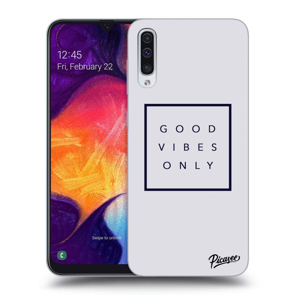 Picasee Samsung Galaxy A50 A505F Hülle - Transparentes Silikon - Good vibes only