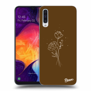 Hülle für Samsung Galaxy A50 A505F - Brown flowers
