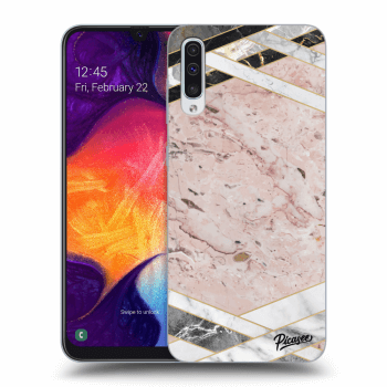 Hülle für Samsung Galaxy A50 A505F - Pink geometry
