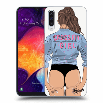Picasee Samsung Galaxy A50 A505F Hülle - Schwarzes Silikon - Crossfit girl - nickynellow