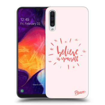Picasee Samsung Galaxy A50 A505F Hülle - Transparentes Silikon - Believe in yourself