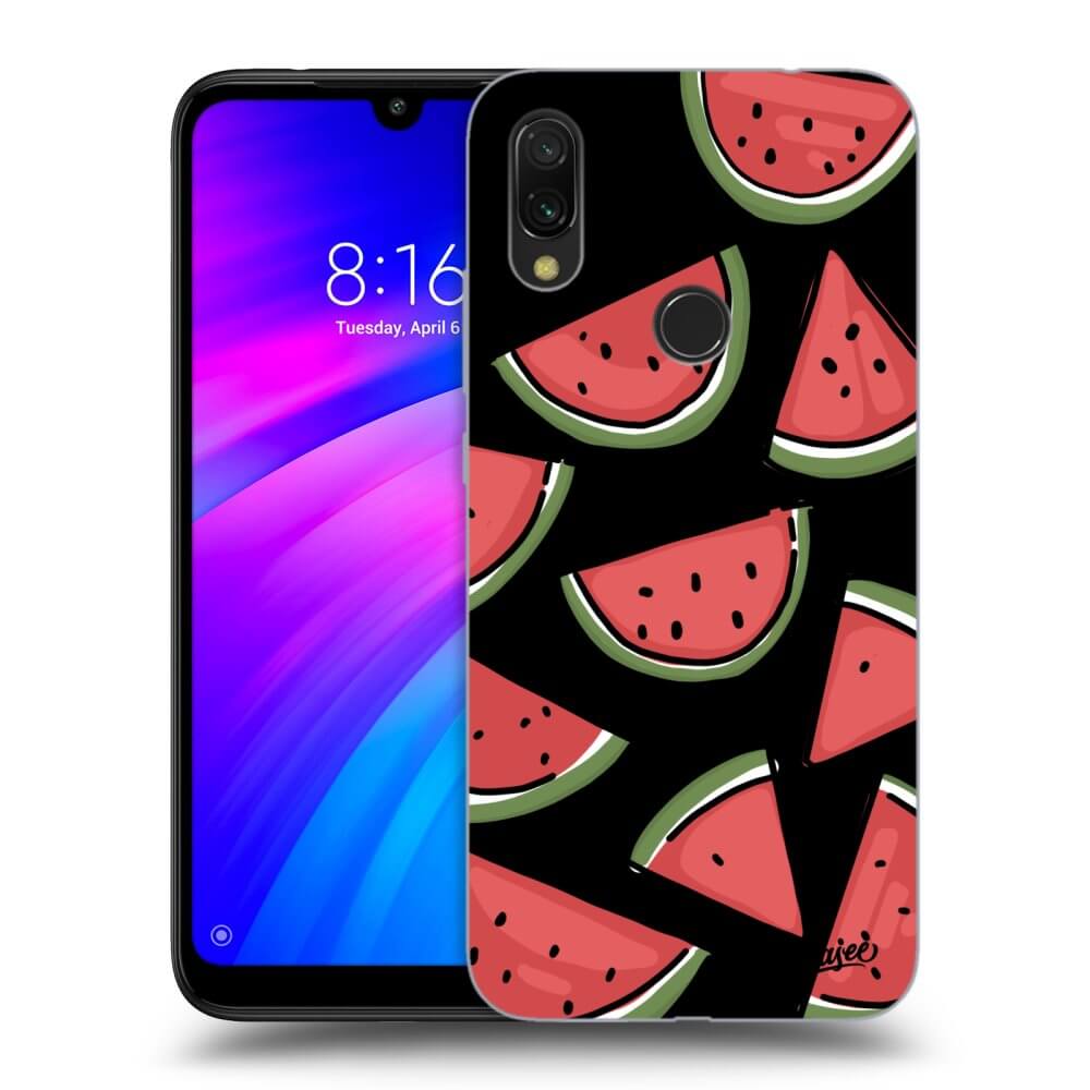 Picasee Xiaomi Redmi 7 Hülle - Schwarzes Silikon - Melone