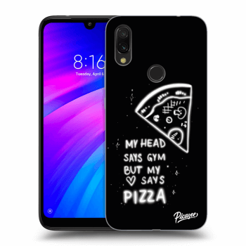 Picasee Xiaomi Redmi 7 Hülle - Schwarzes Silikon - Pizza