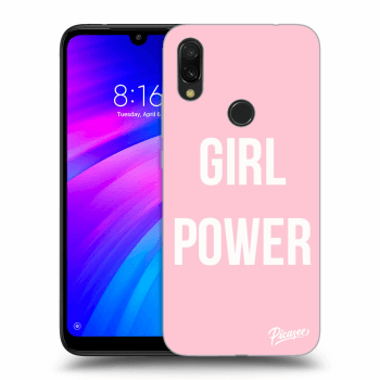 Picasee Xiaomi Redmi 7 Hülle - Schwarzes Silikon - Girl power