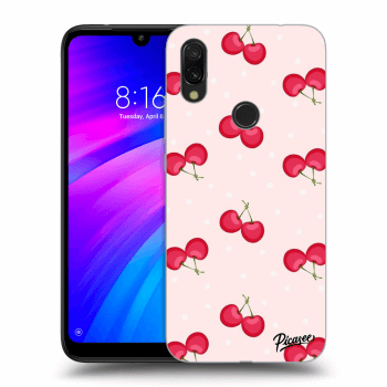 Picasee Xiaomi Redmi 7 Hülle - Schwarzes Silikon - Cherries