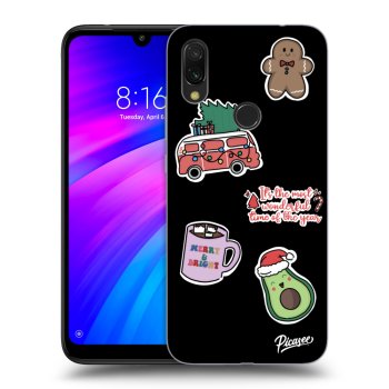 Hülle für Xiaomi Redmi 7 - Christmas Stickers
