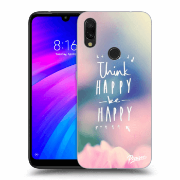 Picasee Xiaomi Redmi 7 Hülle - Transparentes Silikon - Think happy be happy