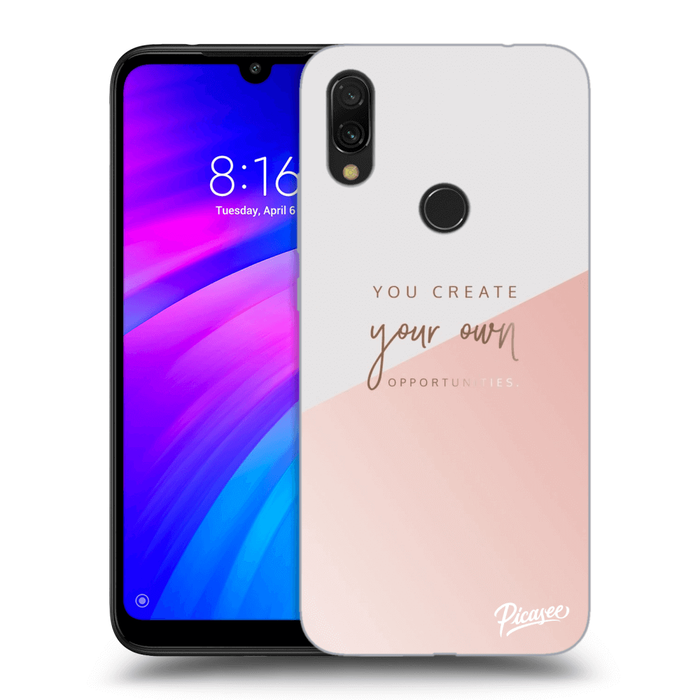Picasee Xiaomi Redmi 7 Hülle - Schwarzes Silikon - You create your own opportunities