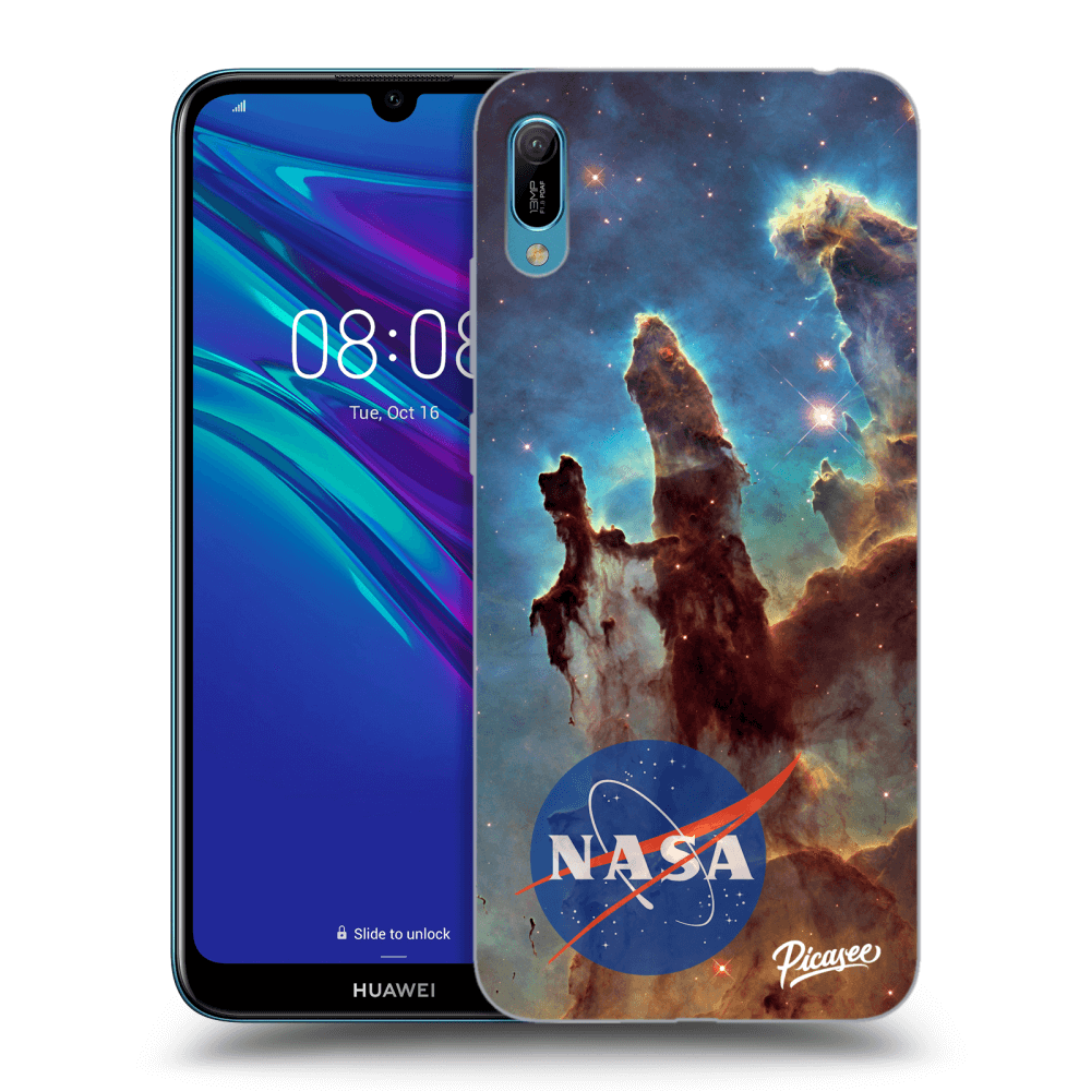Picasee Huawei Y6 2019 Hülle - Schwarzes Silikon - Eagle Nebula