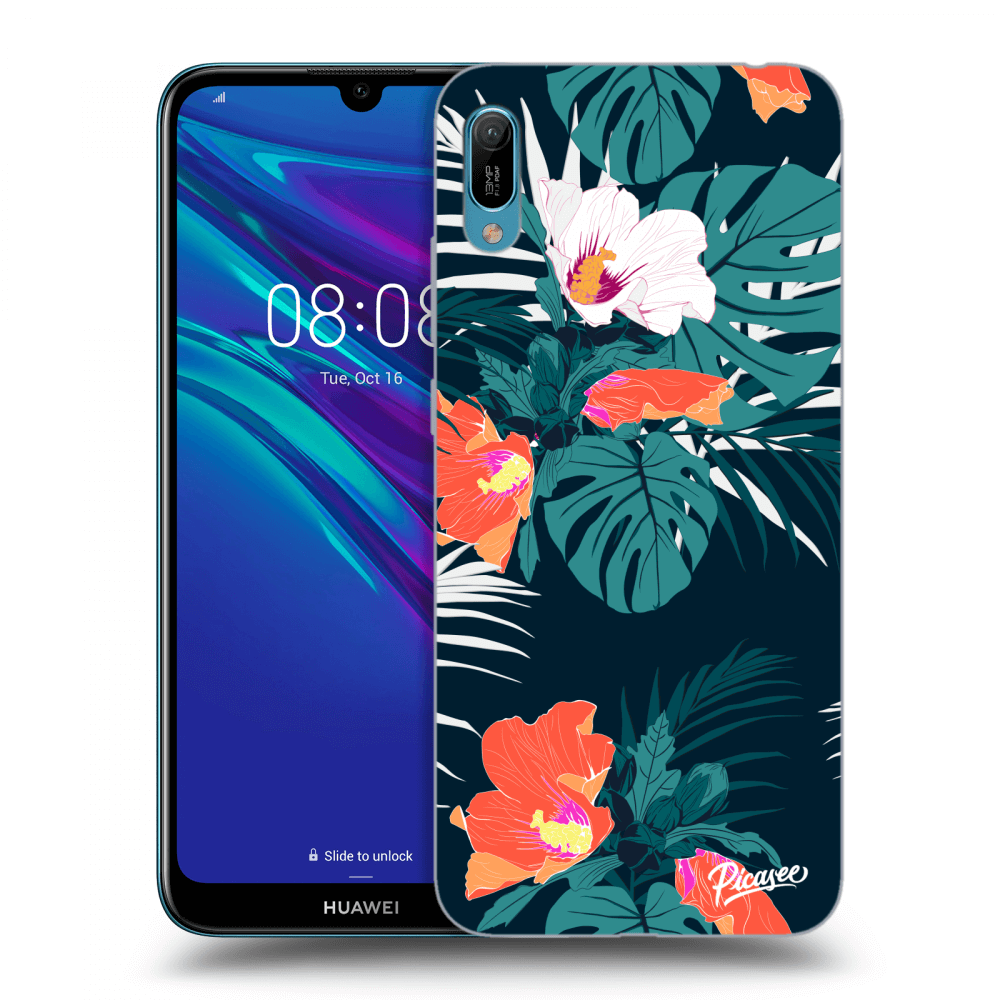 Picasee Huawei Y6 2019 Hülle - Transparentes Silikon - Monstera Color