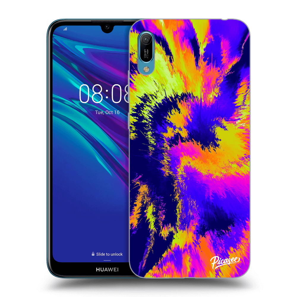 Picasee Huawei Y6 2019 Hülle - Schwarzes Silikon - Burn