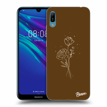 Hülle für Huawei Y6 2019 - Brown flowers