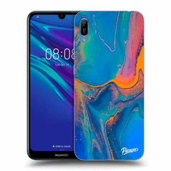 Picasee Huawei Y6 2019 Hülle - Schwarzes Silikon - Rainbow