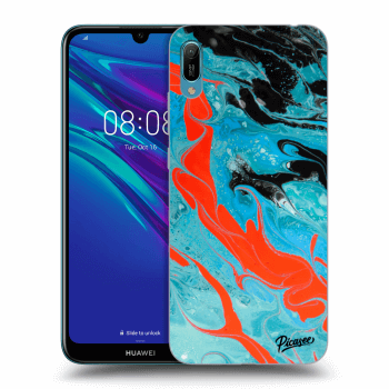 Picasee Huawei Y6 2019 Hülle - Schwarzes Silikon - Blue Magma