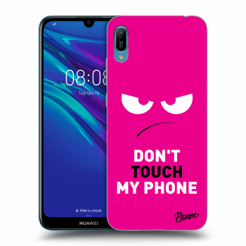 Picasee Huawei Y6 2019 Hülle - Transparentes Silikon - Angry Eyes - Pink