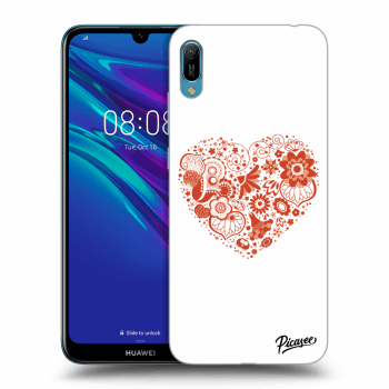 Picasee Huawei Y6 2019 Hülle - Schwarzes Silikon - Big heart