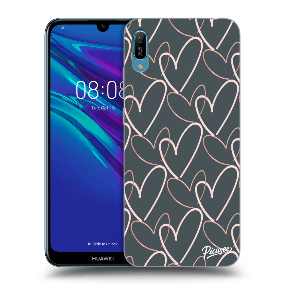Picasee Huawei Y6 2019 Hülle - Schwarzes Silikon - Lots of love