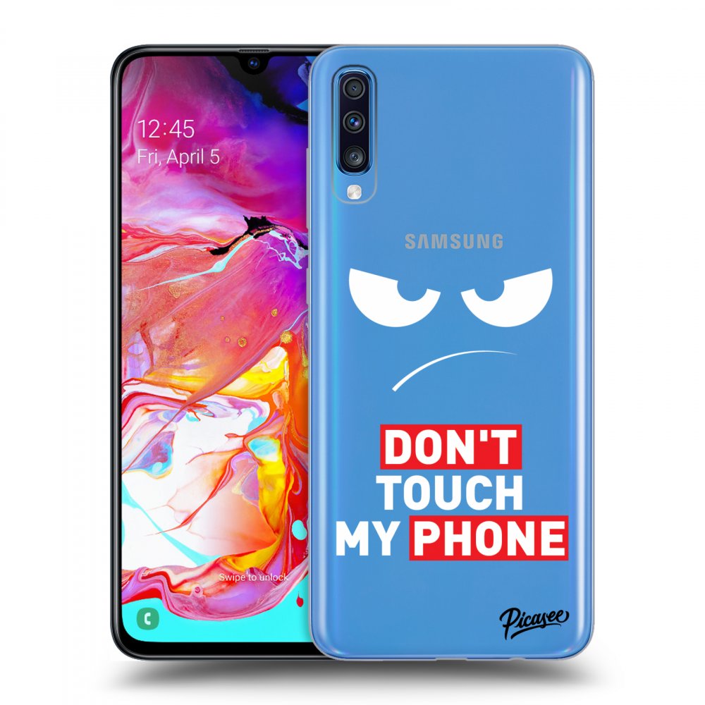 Picasee Samsung Galaxy A70 A705F Hülle - Transparentes Silikon - Angry Eyes - Transparent