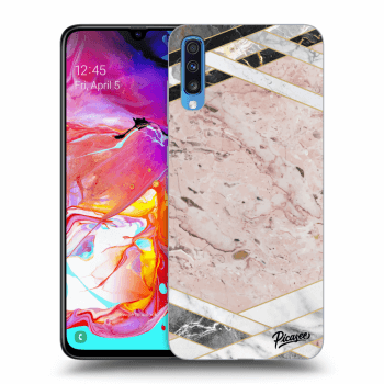 Hülle für Samsung Galaxy A70 A705F - Pink geometry