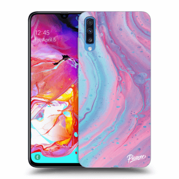 Hülle für Samsung Galaxy A70 A705F - Pink liquid