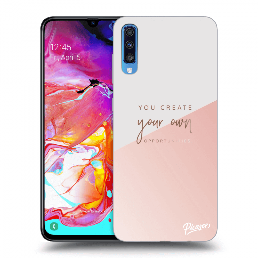 Picasee Samsung Galaxy A70 A705F Hülle - Schwarzes Silikon - You create your own opportunities
