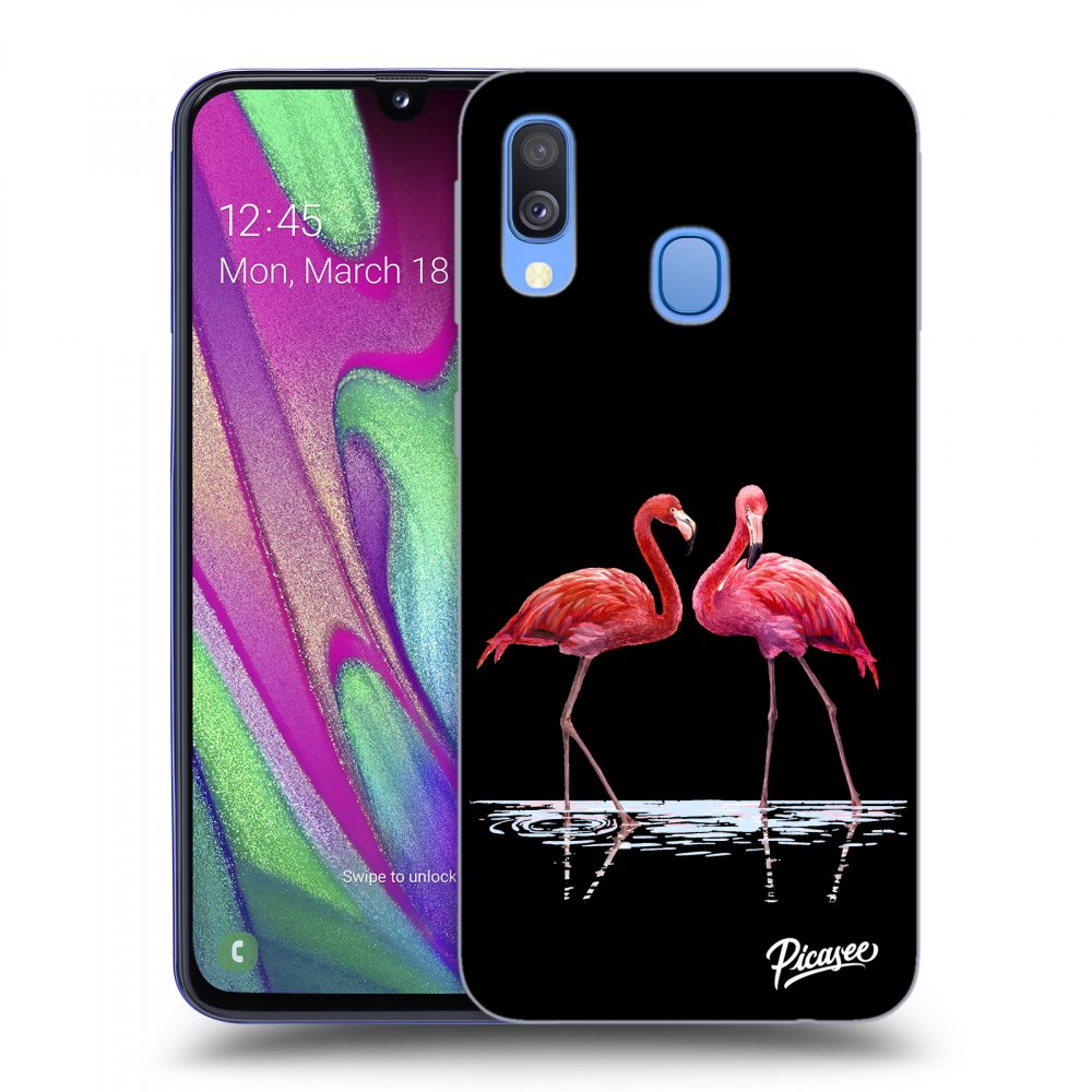 Picasee ULTIMATE CASE für Samsung Galaxy A40 A405F - Flamingos couple