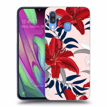 Hülle für Samsung Galaxy A40 A405F - Red Lily