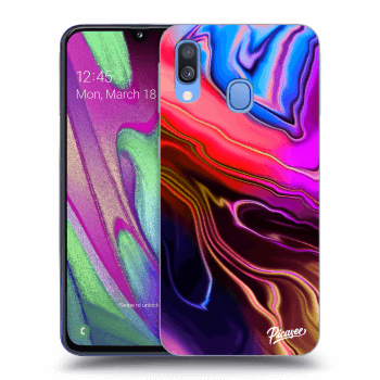 Picasee Samsung Galaxy A40 A405F Hülle - Transparentes Silikon - Electric