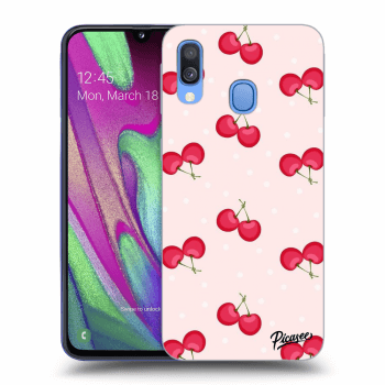 Picasee Samsung Galaxy A40 A405F Hülle - Transparentes Silikon - Cherries