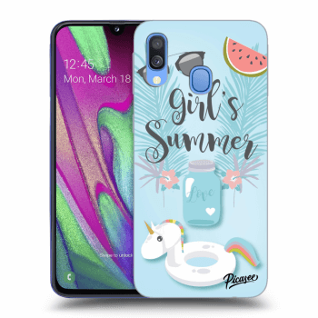 Picasee Samsung Galaxy A40 A405F Hülle - Transparentes Silikon - Girls Summer
