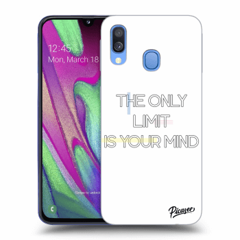Picasee Samsung Galaxy A40 A405F Hülle - Transparentes Silikon - The only limit is your mind
