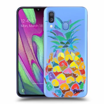 Picasee Samsung Galaxy A40 A405F Hülle - Transparentes Silikon - Pineapple