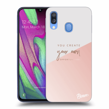 Picasee Samsung Galaxy A40 A405F Hülle - Schwarzes Silikon - You create your own opportunities