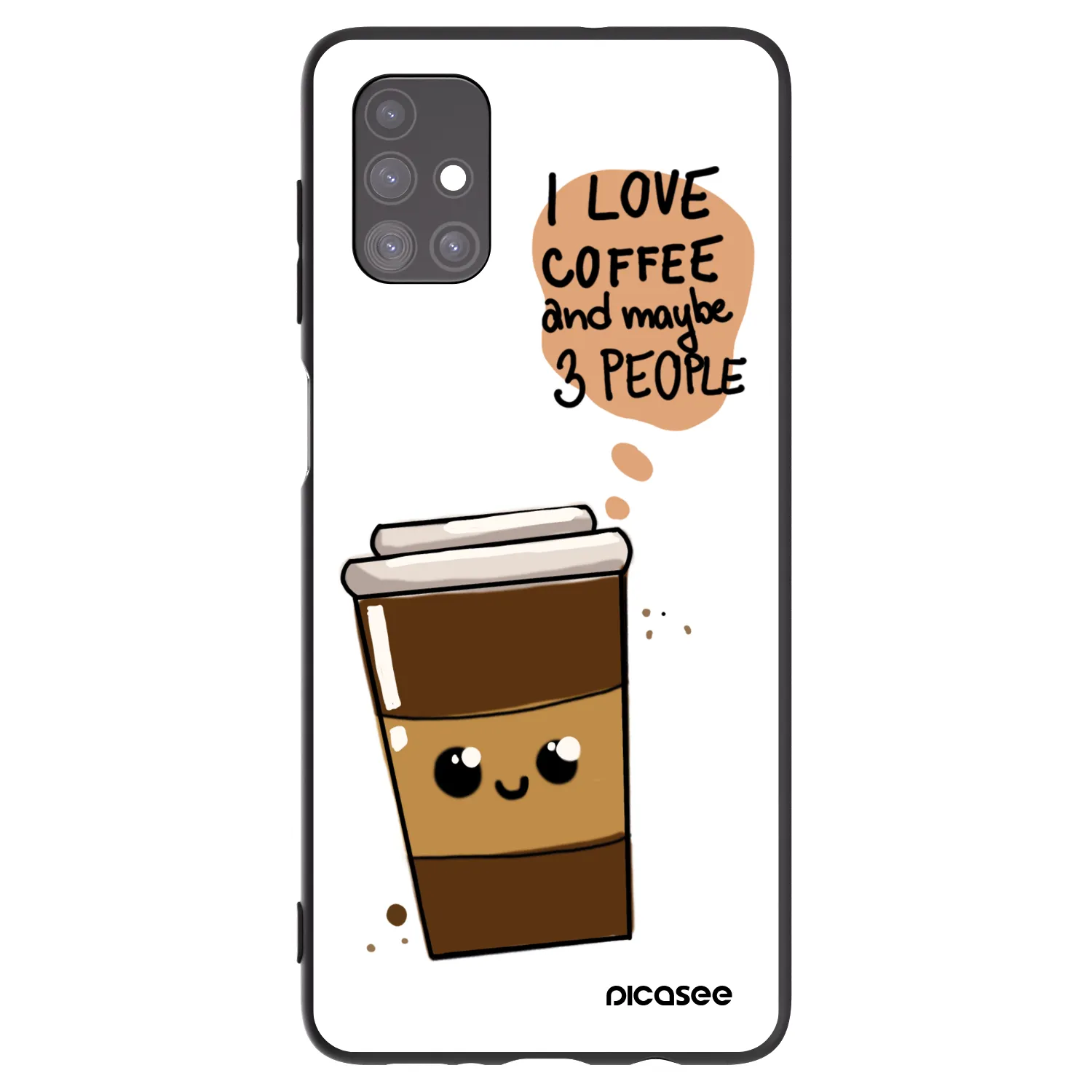 Picasee Samsung Galaxy M51 M515F Hülle - Schwarzes Silikon - Cute coffee