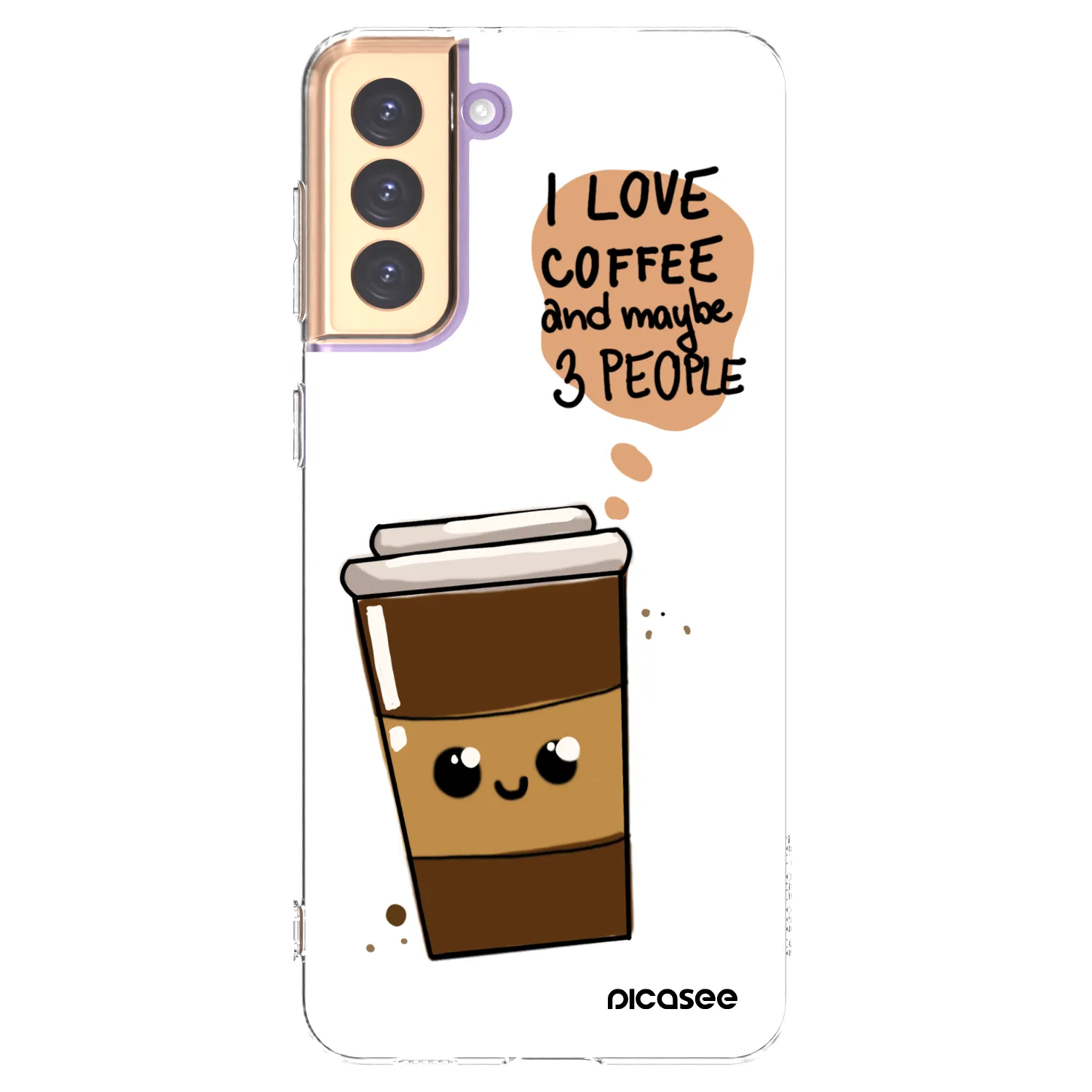Picasee Samsung Galaxy S21+ 5G G996F Hülle - Transparentes Silikon - Cute coffee