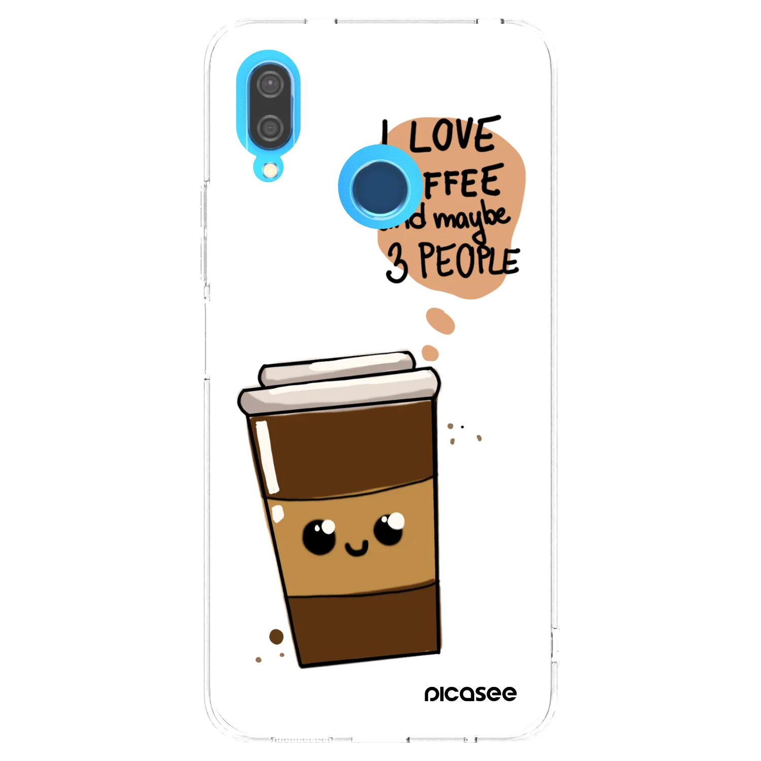 Picasee Huawei P20 Lite Hülle - Transparentes Silikon - Cute coffee