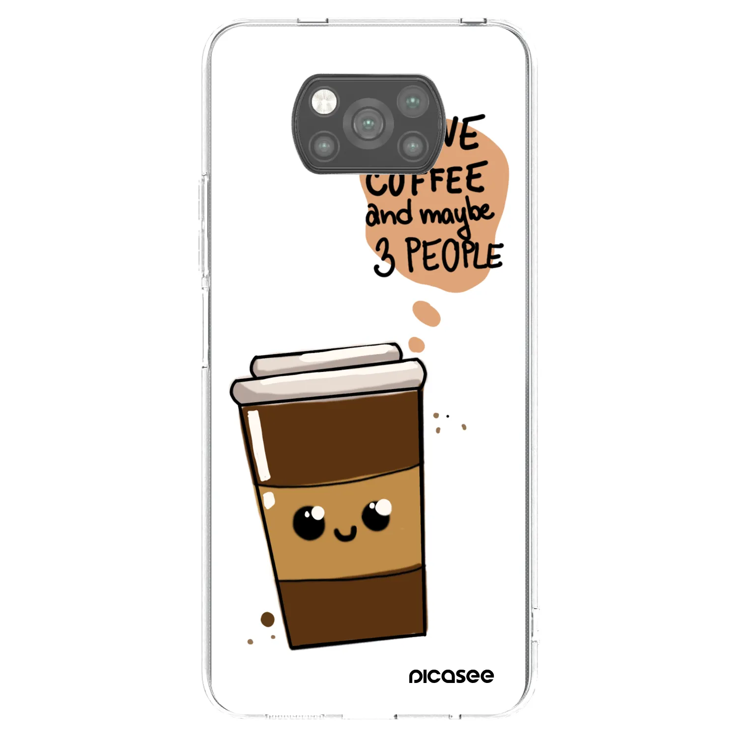 Picasee Xiaomi Poco X3 Pro Hülle - Schwarzes Silikon - Cute coffee