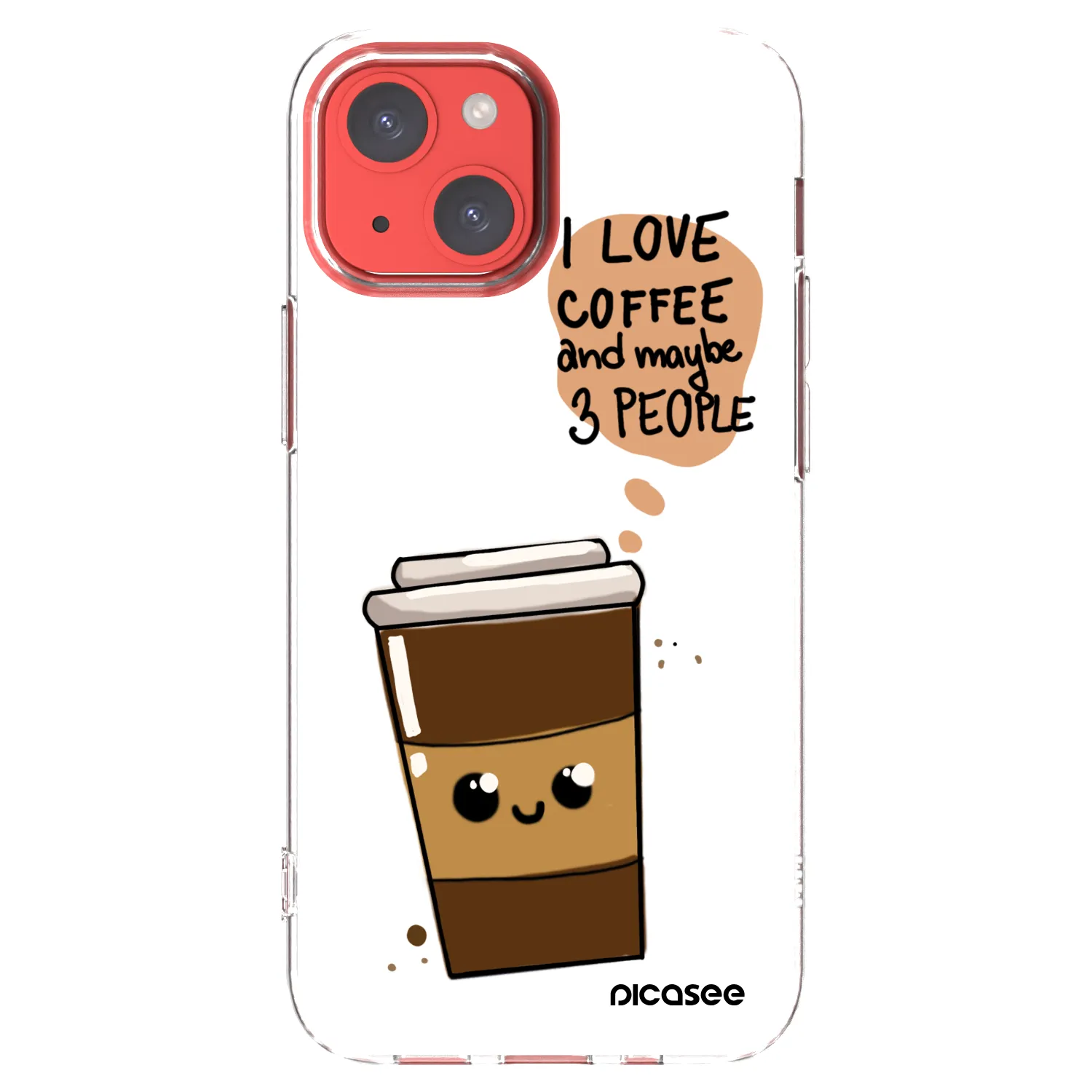 Picasee Apple iPhone 13 mini Hülle - Transparentes Silikon - Cute coffee