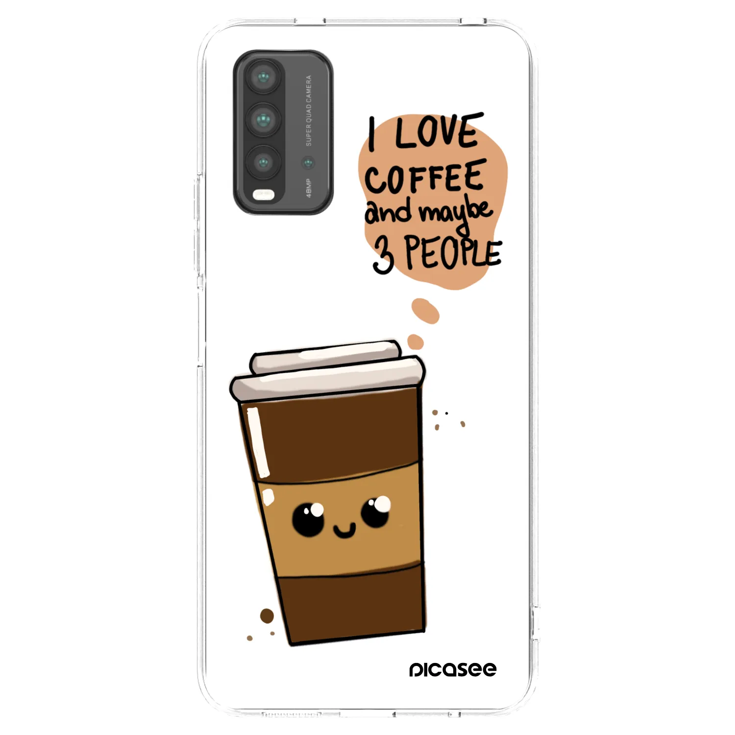 Picasee Xiaomi Redmi 9T Hülle - Transparentes Silikon - Cute coffee