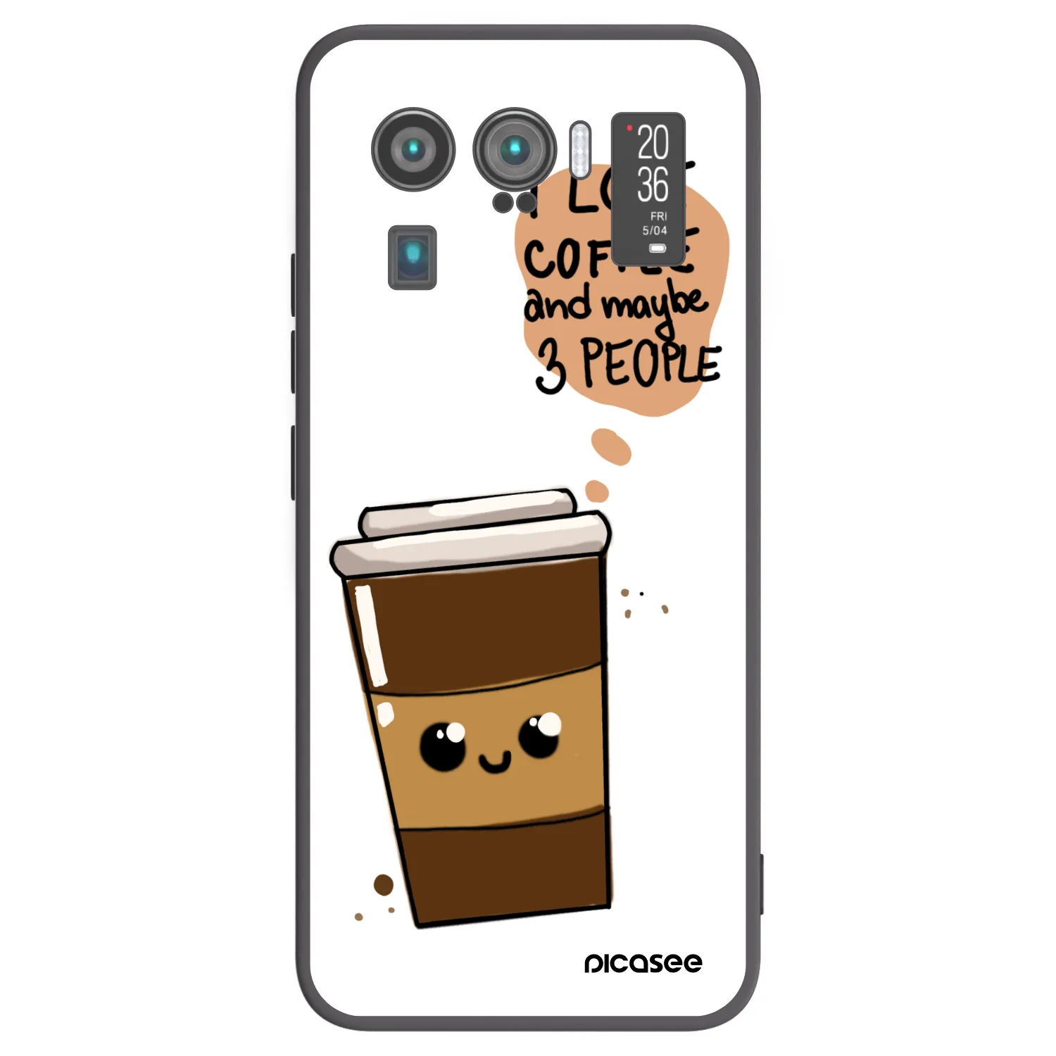 Picasee Xiaomi Mi 11 Ultra Hülle - Schwarzes Silikon - Cute coffee