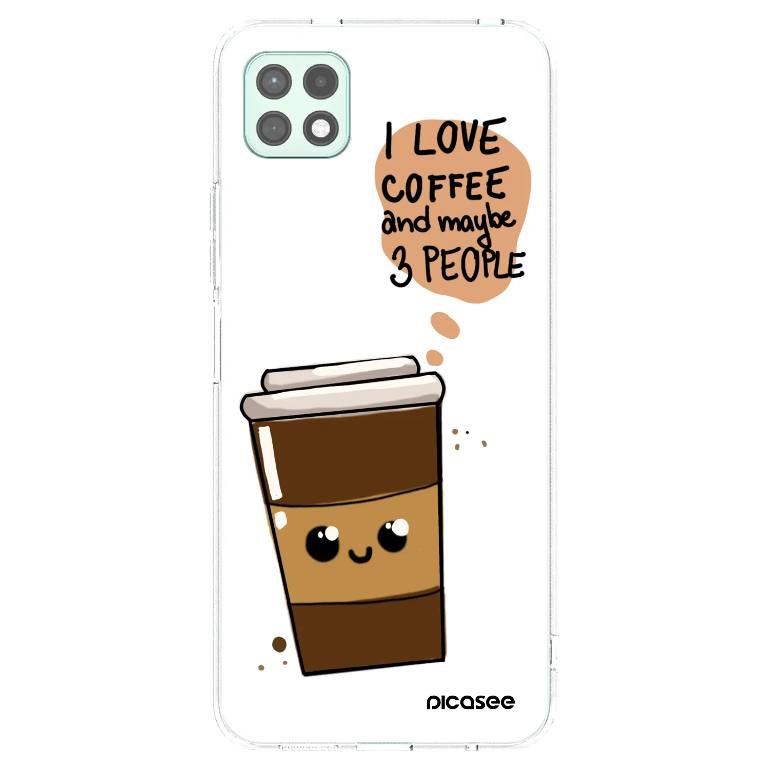 Picasee Samsung Galaxy A22 A226B 5G Hülle - Transparentes Silikon - Cute coffee