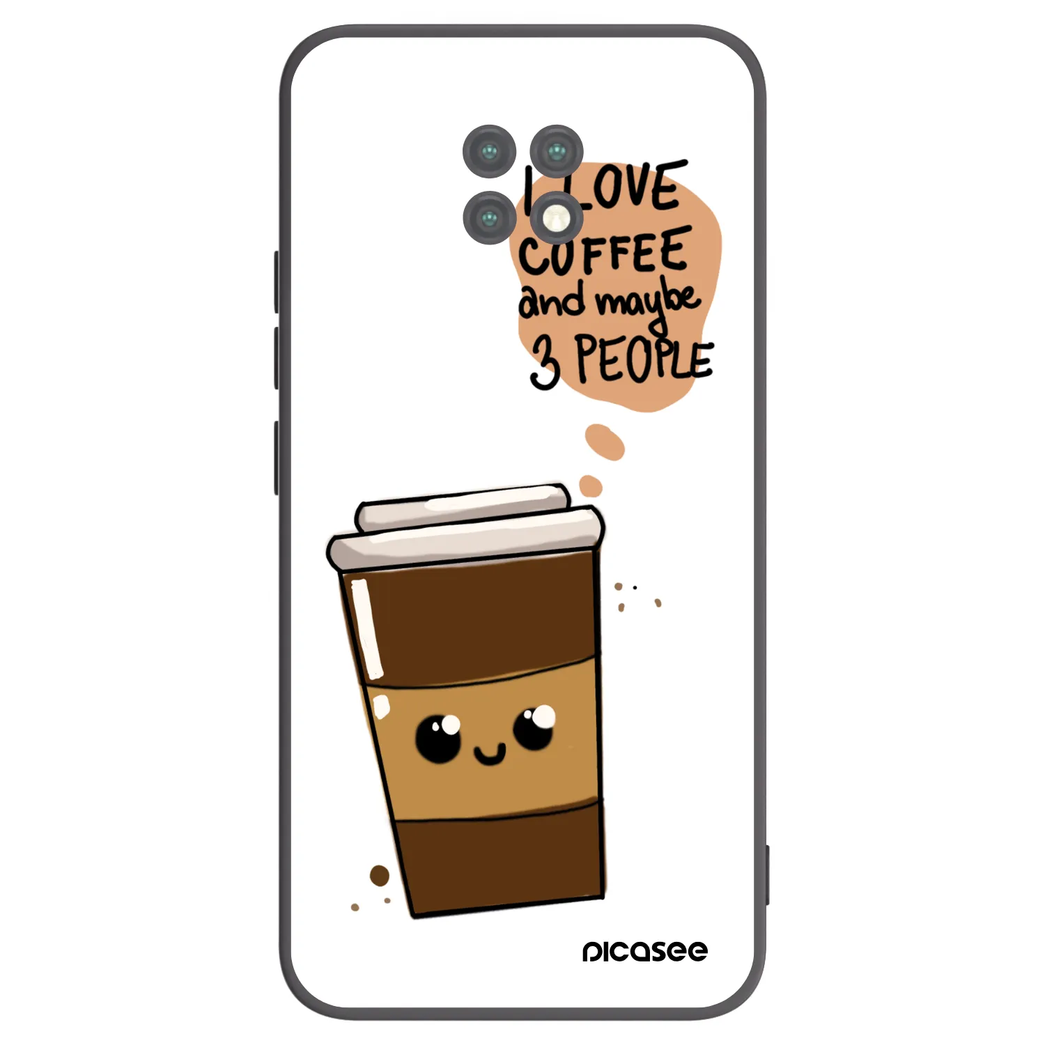 Picasee Xiaomi Redmi Note 9T Hülle - Schwarzes Silikon - Cute coffee