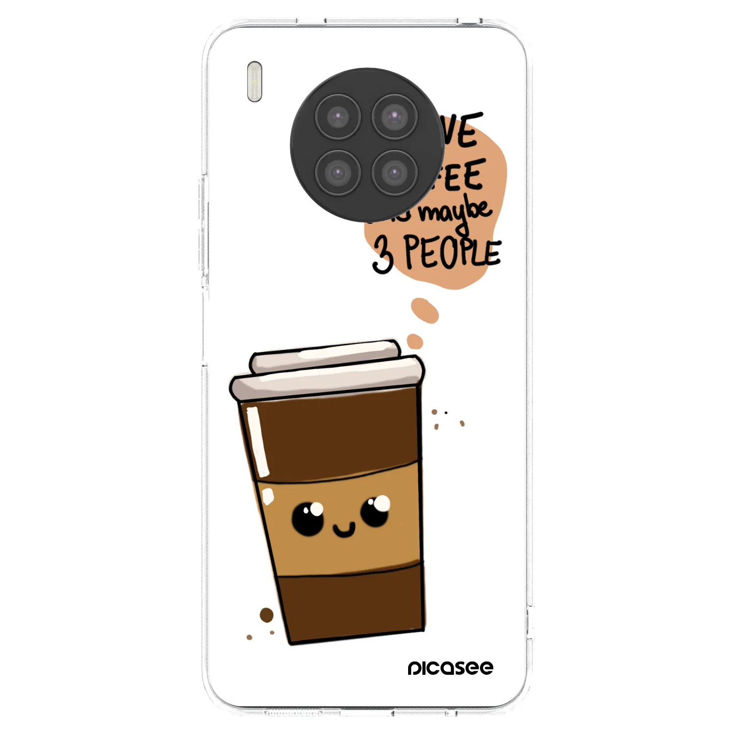 Picasee Huawei Nova 8i Hülle - Transparentes Silikon - Cute coffee