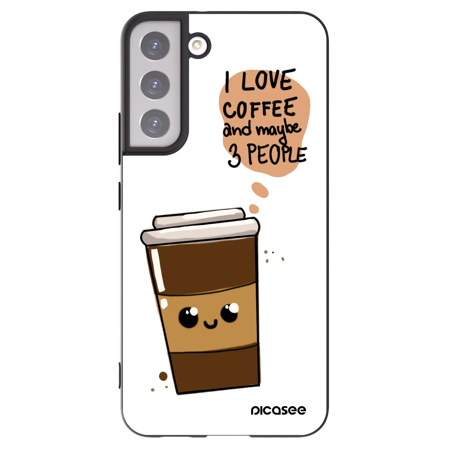 Picasee Samsung Galaxy S22+ 5G Hülle - Schwarzes Silikon - Cute coffee