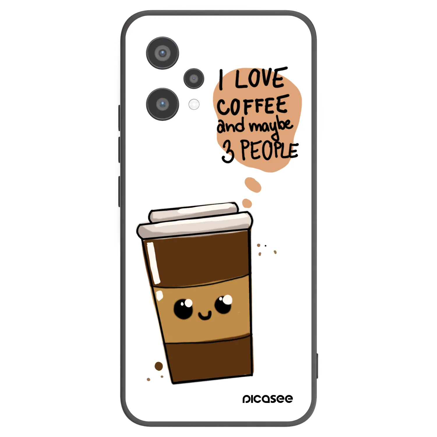 Picasee Realme 9 Pro 5G Hülle - Schwarzes Silikon - Cute coffee