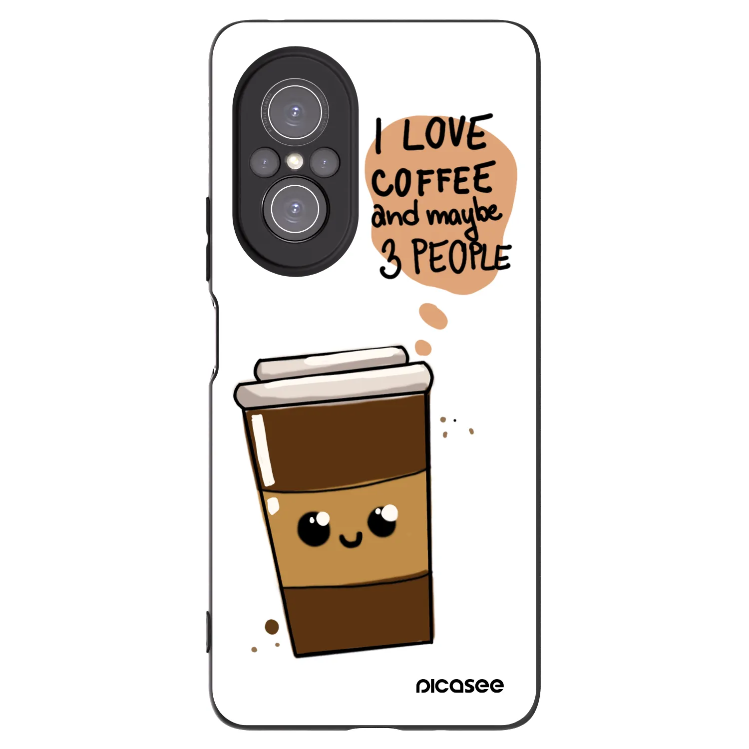 Picasee Huawei Nova 9 SE Hülle - Schwarzes Silikon - Cute coffee
