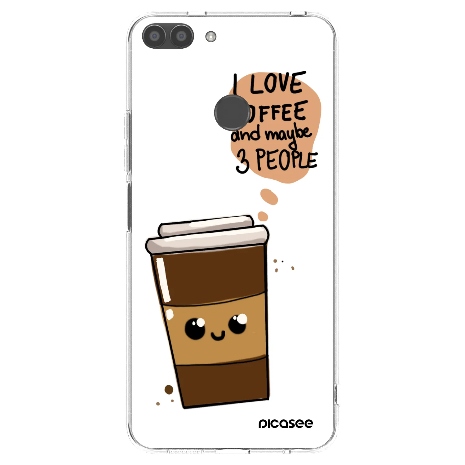Picasee Huawei P Smart Hülle - Transparentes Silikon - Cute coffee